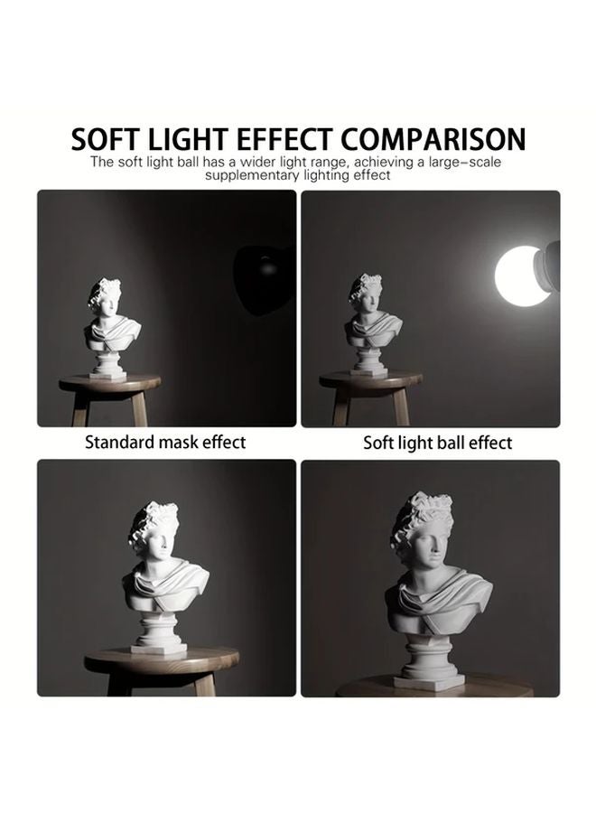 كرة ضوء ناعمة بيضاء 30 × 11.81 بوصة حامل باورونغ - Image 3